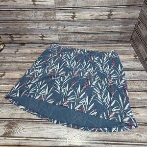 Kuhl Women's Size L Blue Floral Print A-Line Casual Skirt